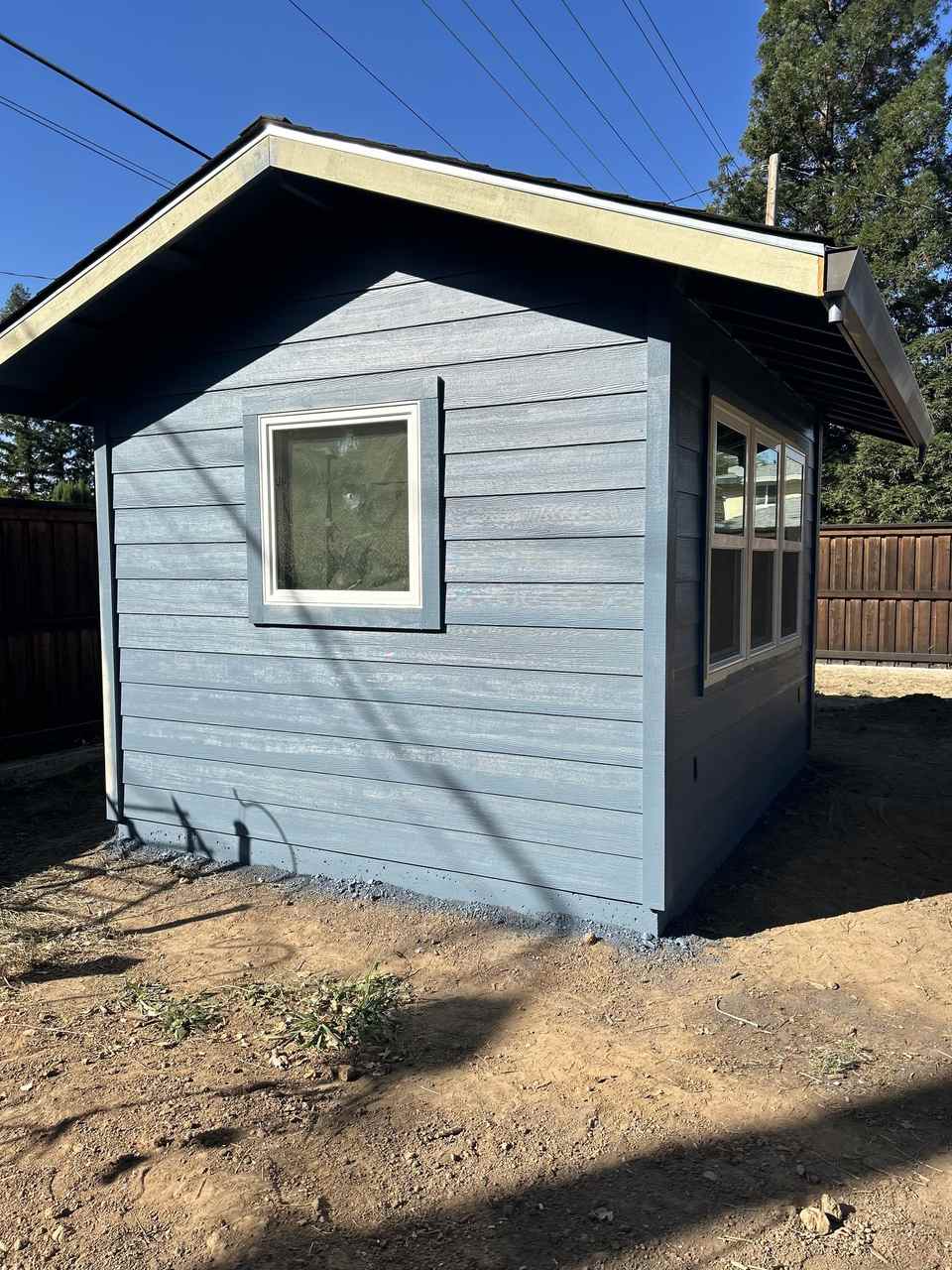 Detached shed and outbuilding painting in progress